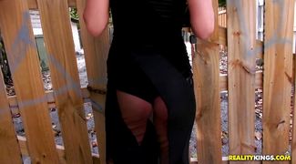 Divine bimbo Soleil with great tits has occasional packing monster cravings and can not hold back from giving free blowjobs